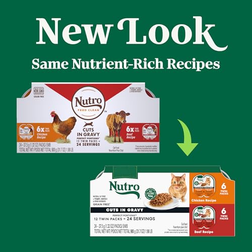 Image of Nutro Perfect Portions Cuts Wet Cat Food, Chicken & Beef, 2.6 oz, 12 ct