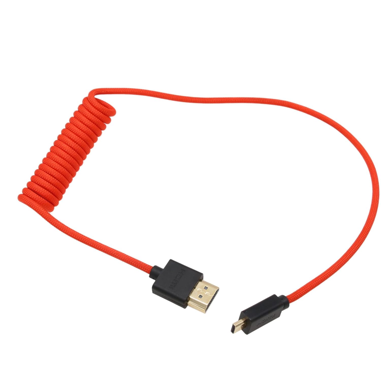 Micro HDMI to HDMI 4K 8K 60p Cable for ATOMOS Ninja V Ultra Canon R6 II R5C R5 R8 Sony ZVE10 A7C A7R IV III A7SII Lumix S5 S9 GH4 Camera SmallHD Cine Indie Monitor, Type A D HDMI 2.1 Red 50cm
