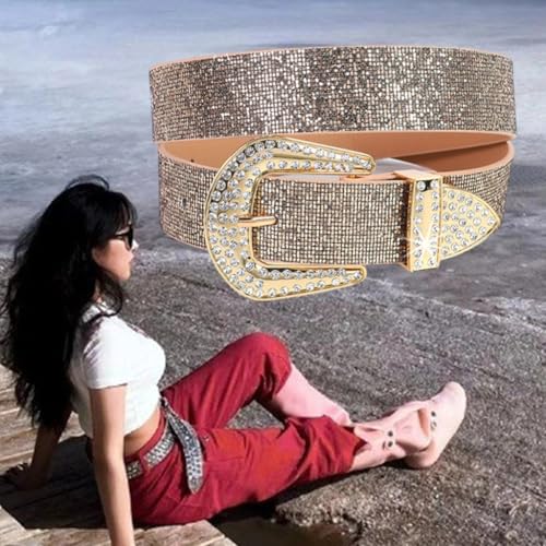 Luxurious Rhinestones Belt Adjustable Length Waist Belt Women's Waistband for Stylish Women At Social Gatherings3