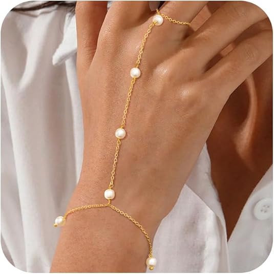 Bracelet for Women - Dainty Stack Bracelets Trendy Adjustable 14K Gold Plated Thin Paperclip Bead Box Satellite Figaro Cuban Link Chain Bracelet Set for Women Waterproof Jewelry Gift