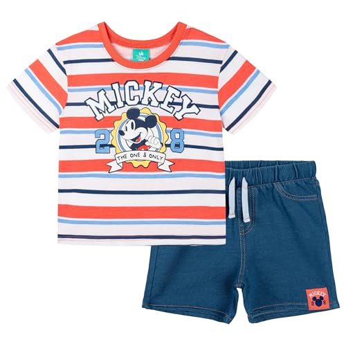Image of Disney T-Shirt and French Terry Shorts Outfit Set Newborn to Little Kid Sizes (Newborn - 5)