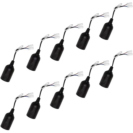 Renovierfassung E27 Glatt In Schwarz, 10 Stück + Spannungsprüfer – Praktisches Set Für Lampenmontage