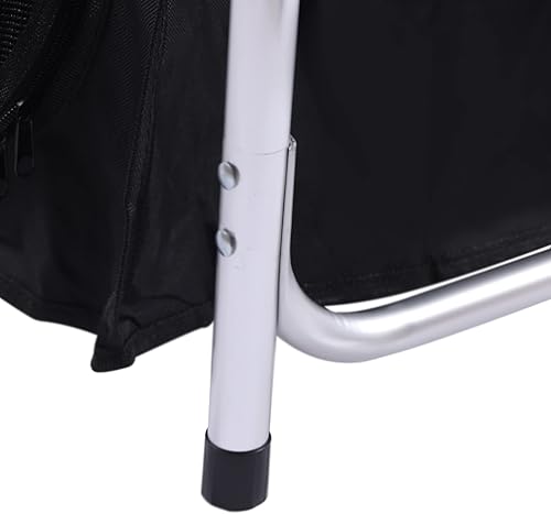 Miniatura 8 de DNYSYSJ Mesa de cocina plegable para acampar con almacenamiento mesa de cocina portátil para exteriores con parabrisas de aluminio mesa de