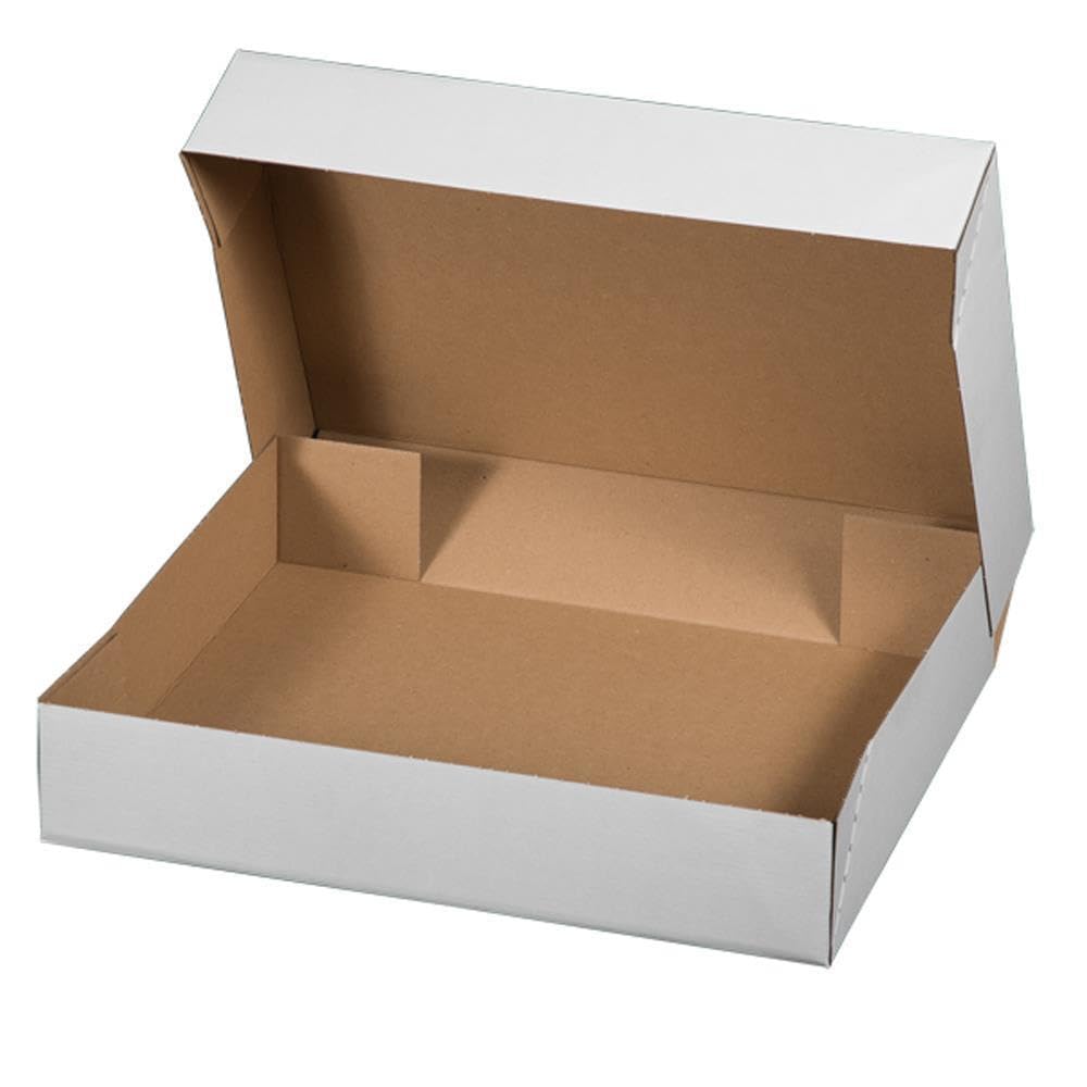 Klappdeckelkarton 400 x 300 x 80 mm Weiß – FEFCO 0759 Systemcontainer, 1.20e, 20 Stück