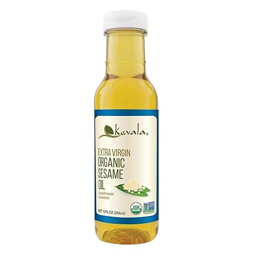 Aceite de sésamo virgen extra orgánico 12oz (botella de plástico sin BPA)