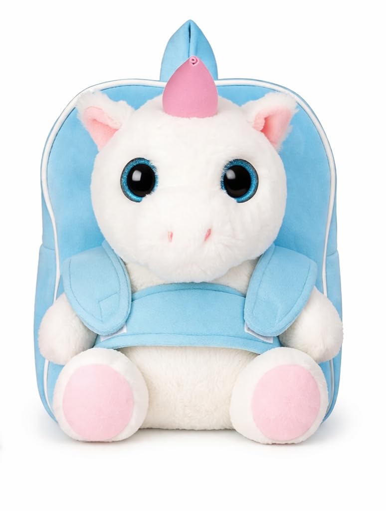 Soft Plush Yellow Teddy Backpack for Kids | Cute School & Travel Bag |-image-9