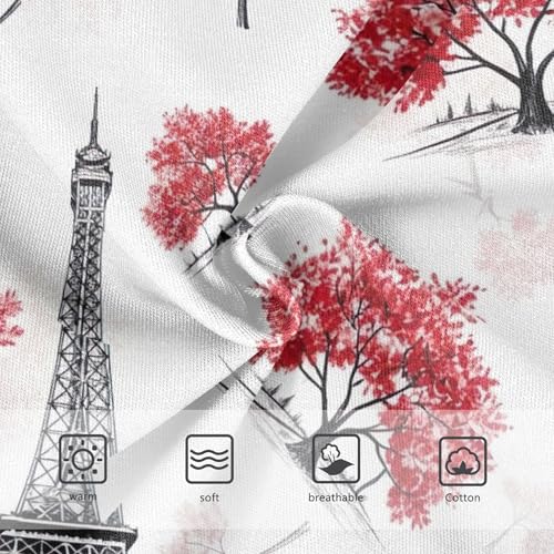 Eiffel Tower Black White Trees Little Girl Panties Toddler Girls Underwear Cotton Designer Undies Kids Briefs 2t3