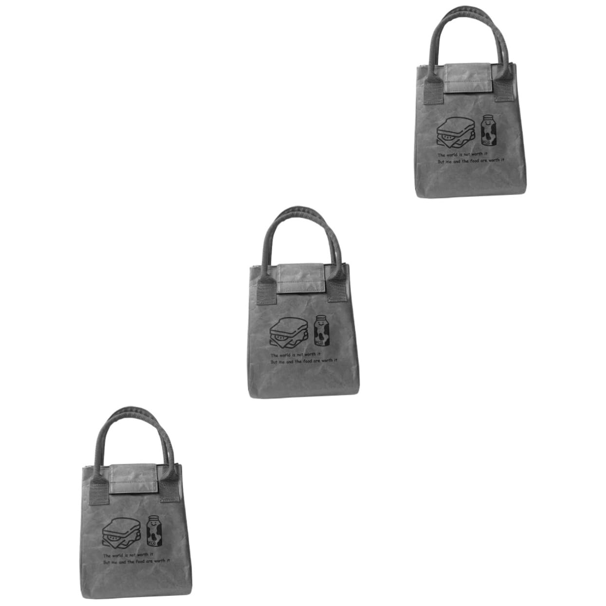 MAGICLULU 3piezas Bolsa De Almuerzo De Kraft Aislante Portátil y Resistente Para Picnic y Comidas Térmicas Para Adultos