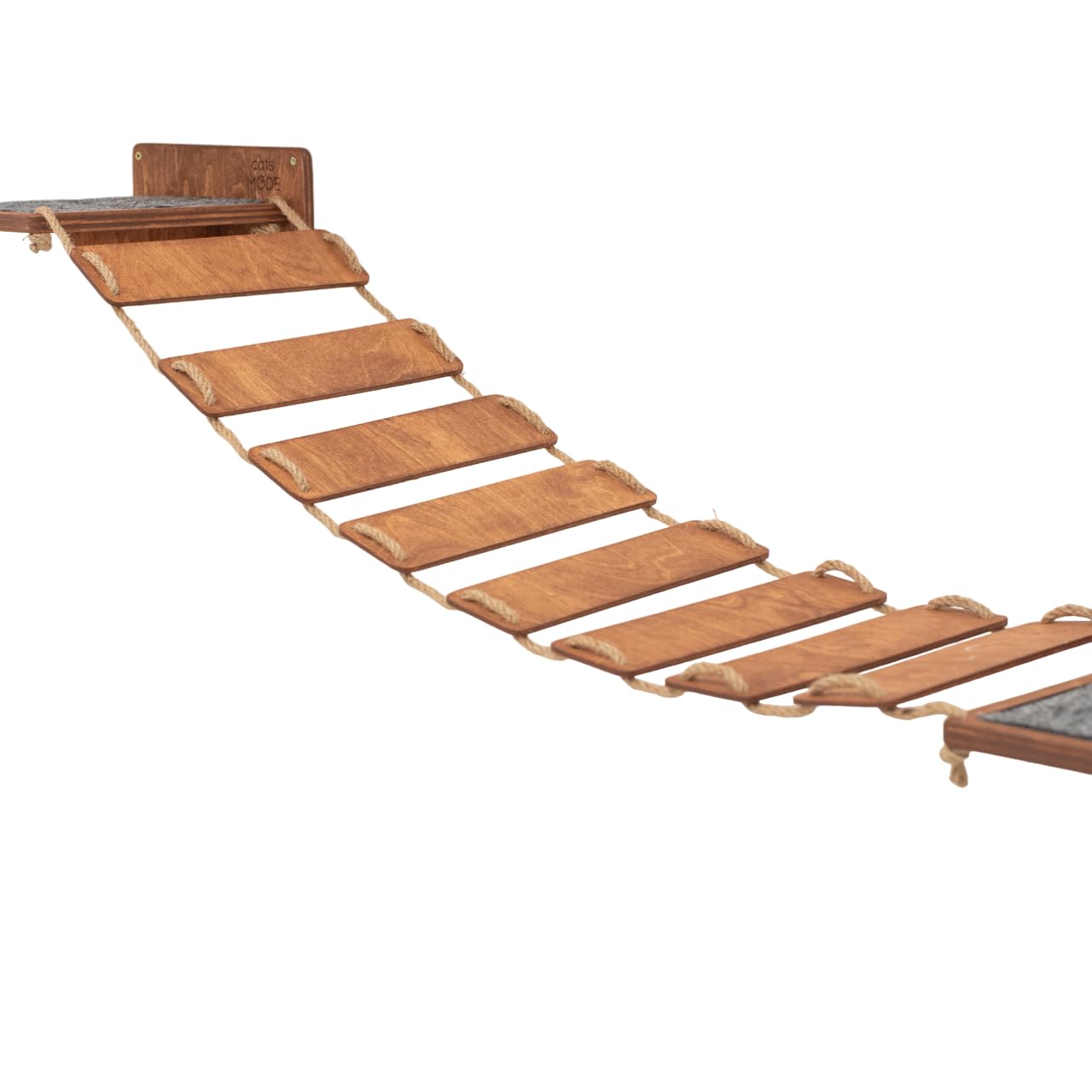 Wood Cat Bridge Cat Steps Cat Bed Wall Cat Toy Rustic Cat Tree Wall Decor Cat Lover Gift New Home Gift Cat Furniture Wall (Oak, Bridge & 3 Steps)