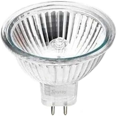 Anyray Paquete de 3 bombillas BAB 20w 12V MR16 FL36 con cubierta de lente