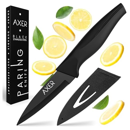 Axer Coltello Spelucchino Professionale 9cm - Coltello da Cucina - Coltello per Verdure - Coltello Frutta - Coltello Piccolo - Fruit Knife - Coltello Cucina
