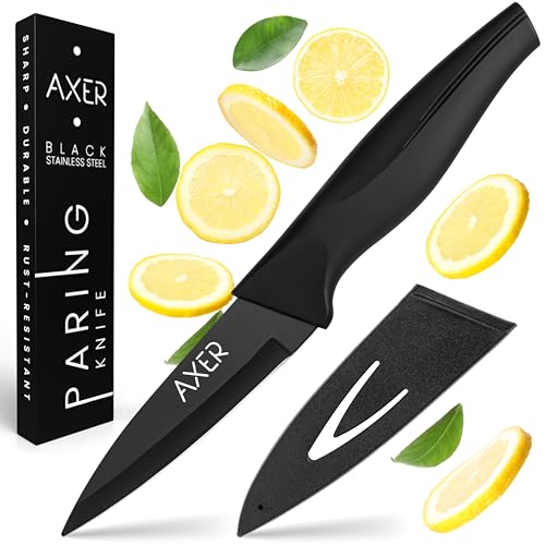 Axer Gemüsemesser 9cm - Scharfes Küchenmesser Klein für Obst und Gemüse - Schälmesser - Obstmesser - Kartoffelschälmesser - Scharfe Messer...