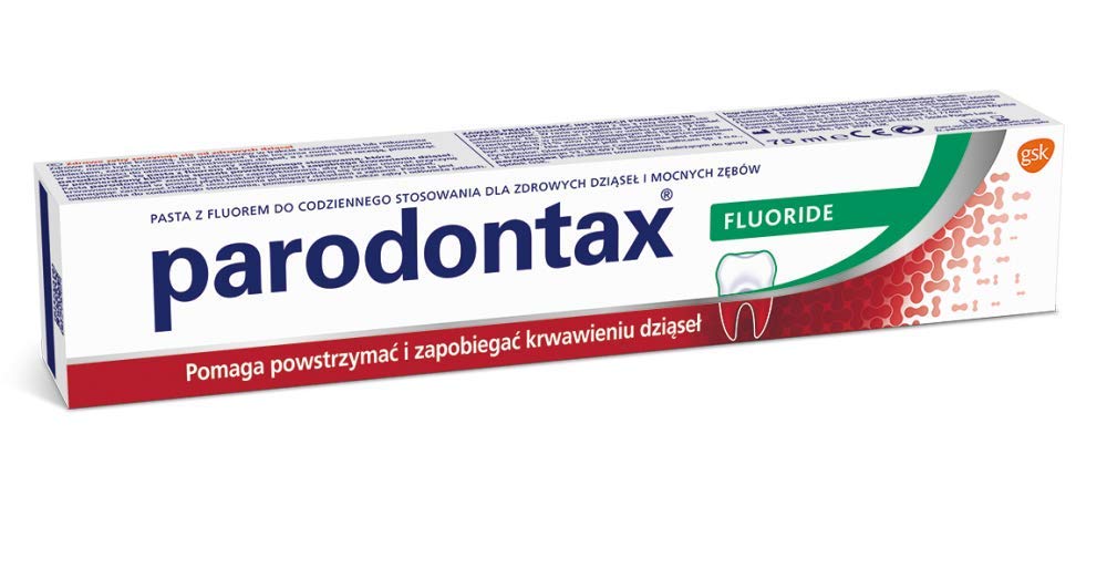 Parodontax Fluoride Toothpaste 75 ml, Black Anthracite, Strong Mint