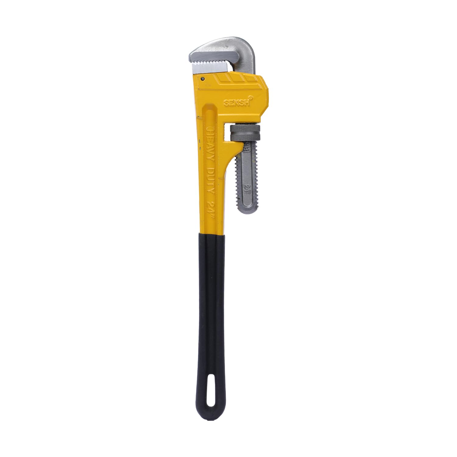 Heavy Duty 24 In Pipe Wrench | Forged Carbon Steel With Cr-Mb Jaw | Precise Clamping Teeth Design For Strong Grip |TPR Soft Grip Handle | Max Pipe Size 3", For Plumbing, Home and Professionals-image-23