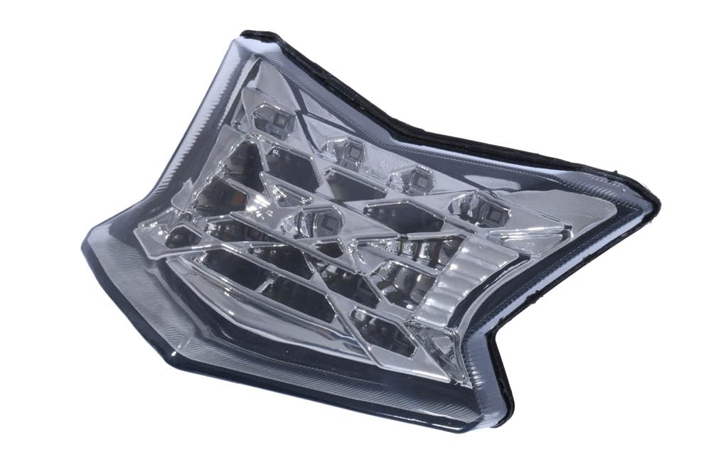 aVDB-moto Fanale Posteriore/Luce Stop LED compatibile con KAWASAKI Z650 Z-650 ER650H 2017-2025, Z900 Z-900/SE 2017-2024, Z H2 ZR1000 2020-2025, NINJA 650 EX650M 2017-2025 + Frecce Integrate (Chiaro)