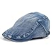 Classical Denim Beret Hat for Men Women Adjustable Casual Summer Sun Cap Breathable Newsboy Hat