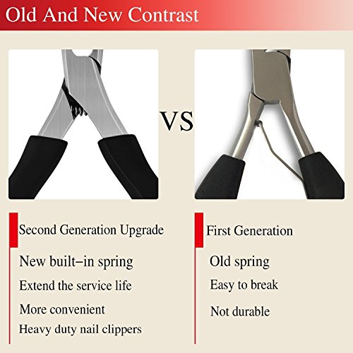 Professional Toenail Clippers For Thick Nails For Seniors - Thick Toenail Clippers For Men - Large Handle For Easy Grip + Sharp Stainless Steel - Best Nail Clipper #TOP5