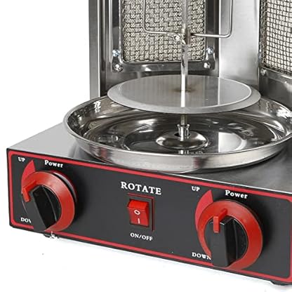 Dönergrill Gyrosgrill, 3000W Gas Doner Kebab Machine, Edelstahl Grill Grillmaschine Tischgrill Vertikal Hähnchengrill 220V – Bild 6
