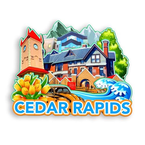 Imán para refrigerador Cedar Rapids Iowa Estados Unidos miniatura 1