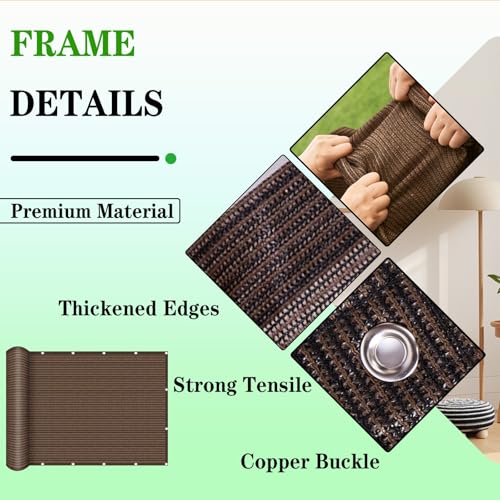 Toile ombrage 2x2m marron avec oeillets pour jardin et serre