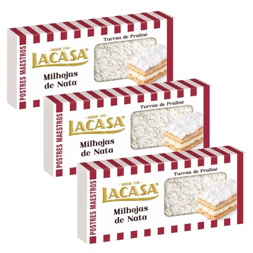 Lacasa 3x Turrón de Milhojas de Nata 200 G