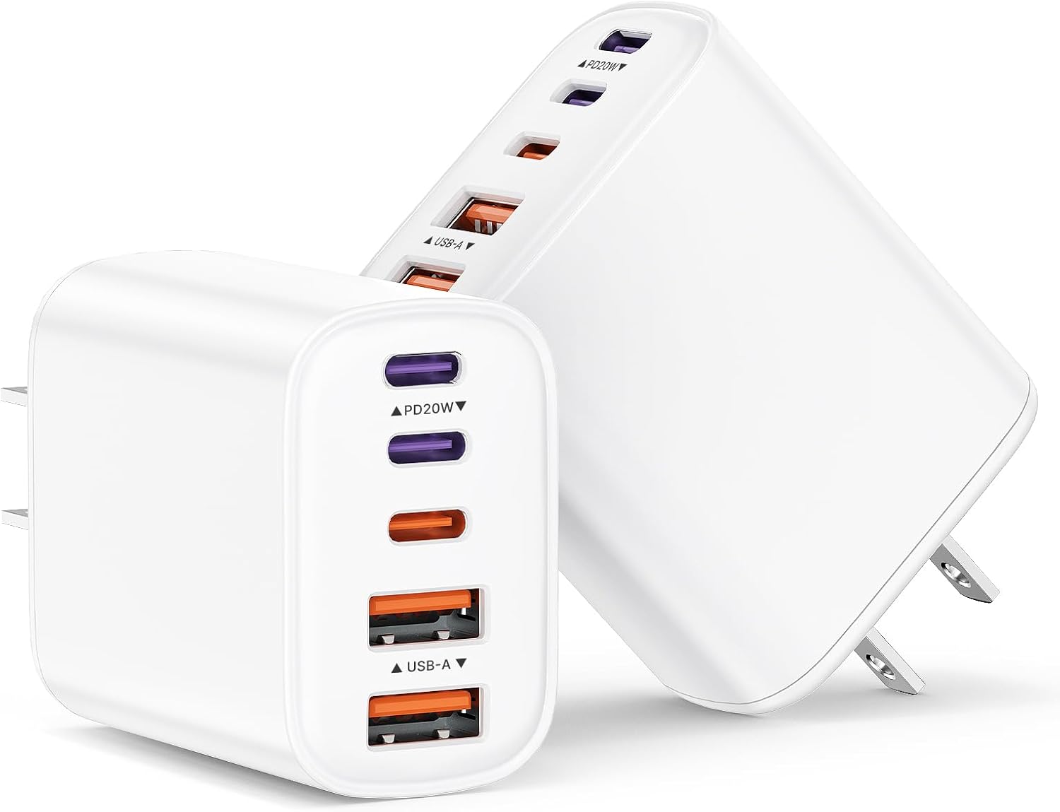 2 Pack USB C Charging Block/iPad Wall Plug Power Adapter Cube Brick