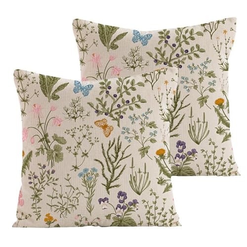 MAZELIKEHOOD Juego de 2 fundas de cojín de 45 x 45 cm, fundas de almohada decorativas de doble cara para sofá, dormitorio, sofá y hogar