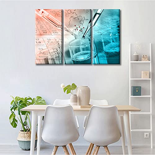 Image of TUMOVO 3 Pieces Medical Pictures Home Decor Home Decor Young Scientist Canvas Paintings Wall Art for Living Room Print on Canvas Framed Ready to Hang (42 inch Wx28 H)