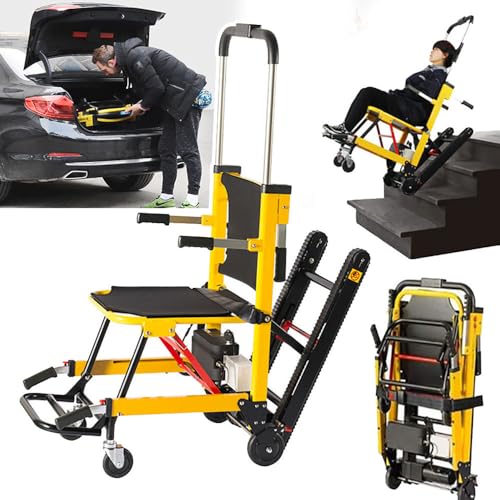 Carrello montascale elettrico, 24 V, 13,6 Ah, capacità di carico 160 kg, facile da usare, per trasferimento merci e ascensore scale, ideale per anziani e disabili