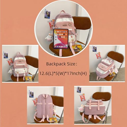 Girls kawaii Backpack for School Aesthetic Backpack for Girls Kids Elementary/Middle School Bag3