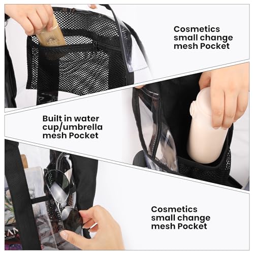 Bolso Tote Transparente Grande BORMELUN para Mujer miniatura 2