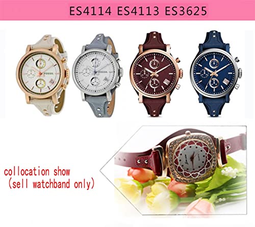 Quick Release Genuine Leather watchband for ES4114 ES4113 ES3625 ES3616 Female Watch Strap 18mm Fashion Bracelet2