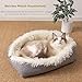 MAIYADUO Weiches Katzenbett Waschbar 42x36 cm Plüsch Haustierbett für Katzen und Kleine Hunde, 2 in 1 Katzenbett Schlafsack Warmes Haus Katzenkissen Katzendecke Waschbares Nest Bett für Katzen