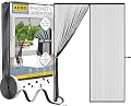 AUGO Magnetic Screen Door - Self Sealing, Heavy Duty, Hands Free Mesh Partition Keeps Bugs Out - Pet and Kid Friendly - Patent Pending Keep Open Feature - 74 Inch x 81 Inch