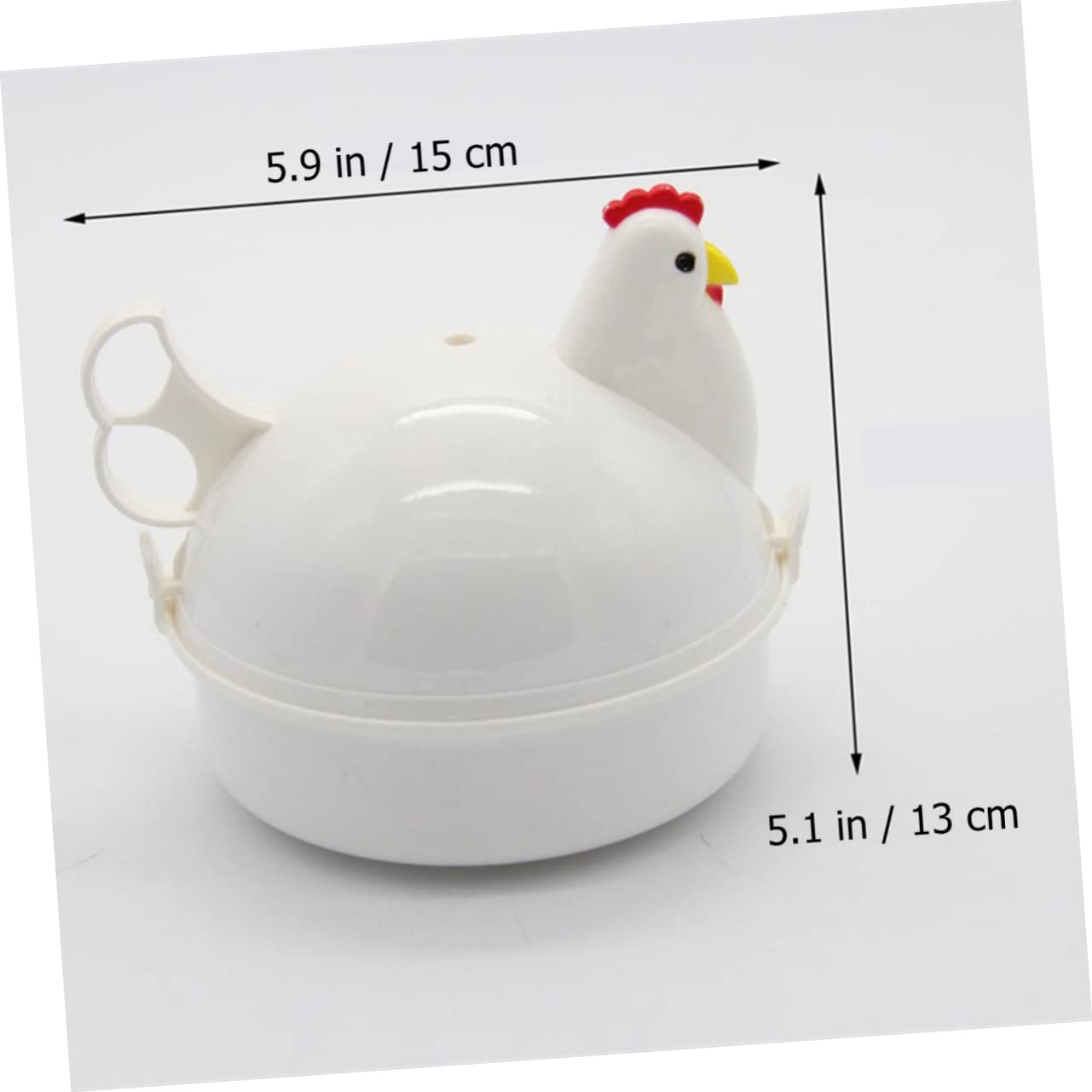 Healifty Chicken Shape Egg Cooker Egg Microwave Steamer Poacher Kitchen Tool Creative Design for Quick Cooking