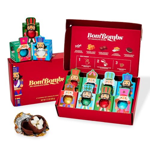 BomBombs Holiday Nutcracker Hot Chocolate Bomb Gift Set, Set of 8