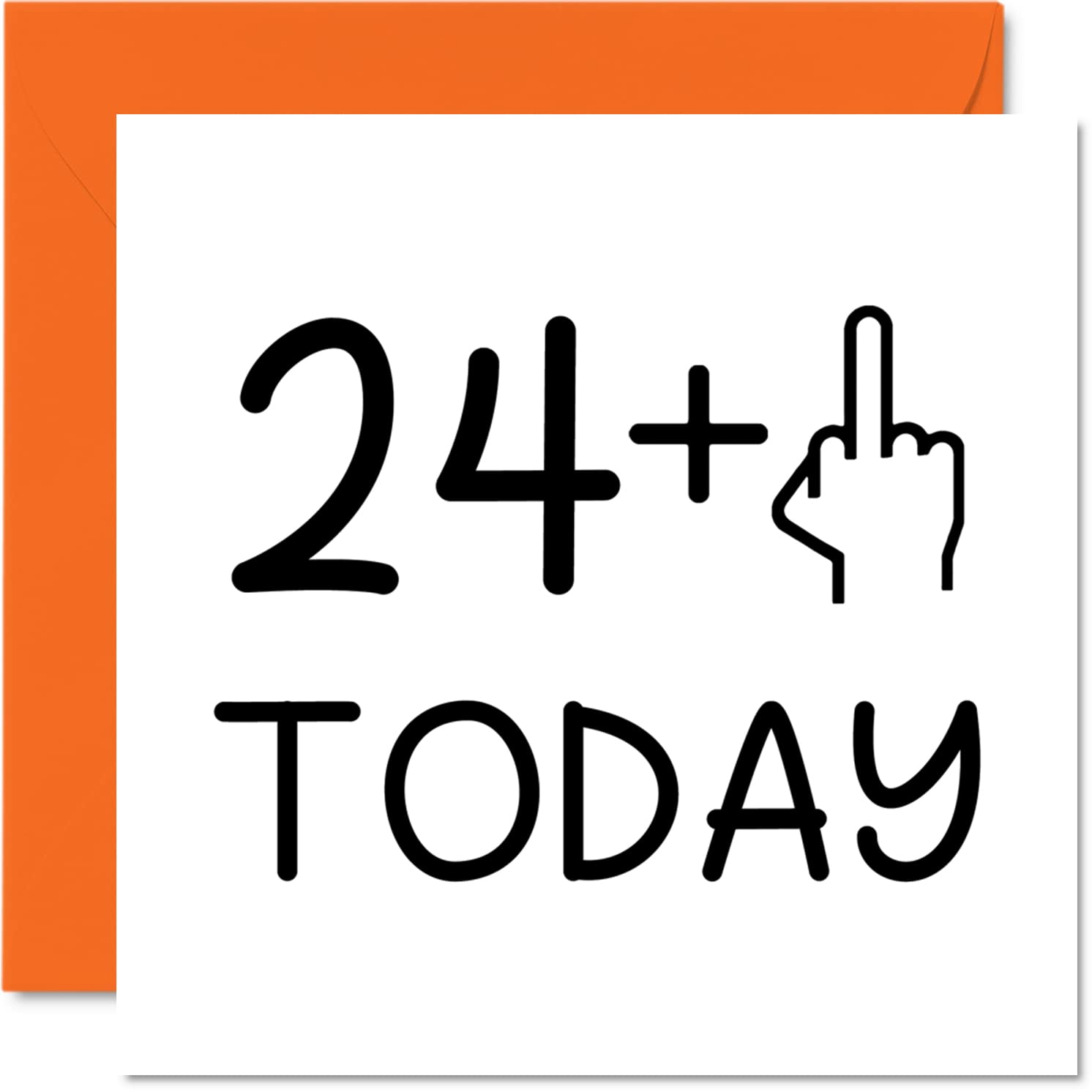 25th Birthday Card Funny for Women - Novelty Middle Finger - Rude Birthday Cards for Men, 145mm Greeting Cards, Joke Banter Cards Daughter Step Son Sister Brother Auntie Uncle
