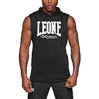 LEONE 1947 ABX110 Smanicato con Cappuccio Logo, Nero