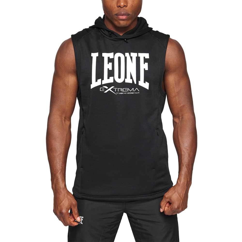LEONE 1947 ABX110 Smanicato con Cappuccio Logo, Nero