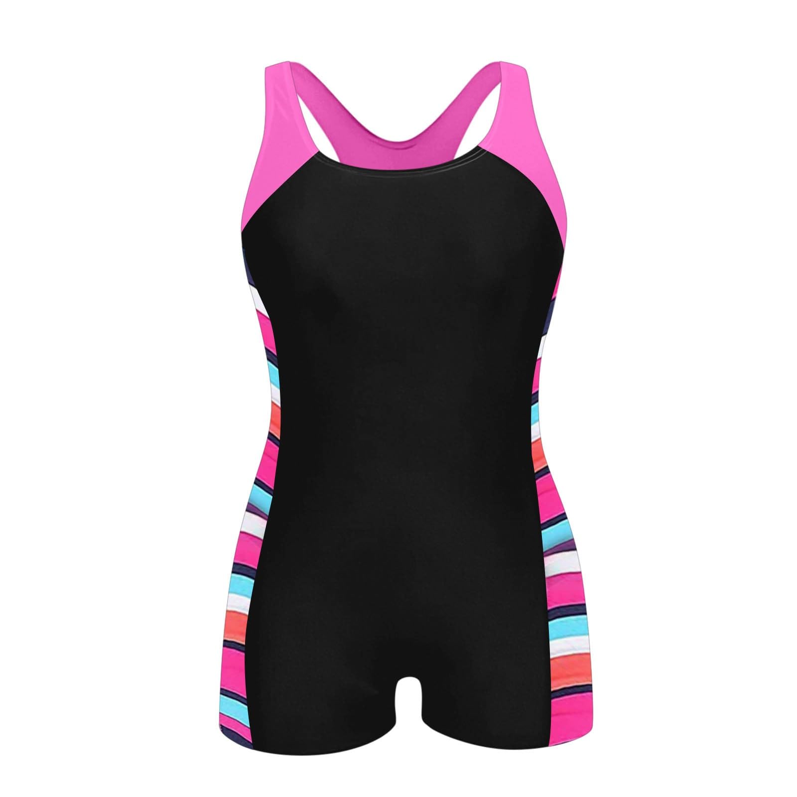 Costumi da Bagno Donna Intero Costume da Bagno Sportivo Tankini Sportivo con Collo Monokini Color Block E Design con Schiena Scoperta
