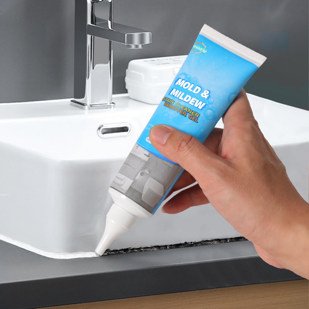 Mold Mildew Remover Gel Household Bathroom Cleaner for Bathroom Grout, Washing Machine Grout, Refrigerator Strips, Mold Cleaner Best for Home Sink, Kitchen, Showers