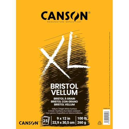 Papier jaune Canson Bristol en bloc de 22,9 x 30,5 cm de qualité - 2