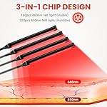 Viconor Red Light Therapy Lamp,4 Head Infrared Light Therapy for Body Device with Adjustable Stand-660nm Red Light＆850nm Near Infrared Light Therapy Device for Face,Body,Pain,Skin at Home - Image 3