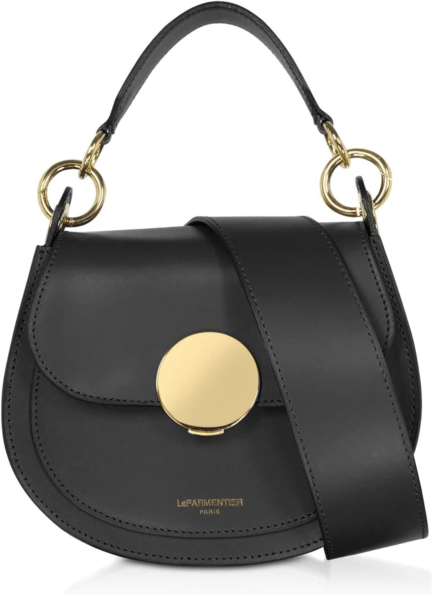Yucca Soho Leather Top-Handle Shoulder Bag, 7.9 x 6.7 x 2.4 inches