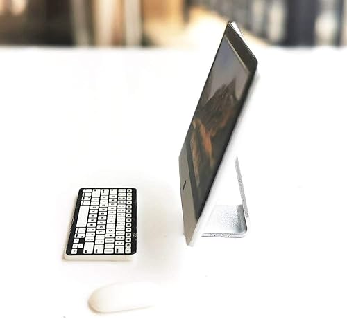 Miniatura 17 de Decoración de casa de muñecas, accesorios en miniatura, casa de muñecas, computadora, portátil, tableta, teléfono, accesorios de simulación