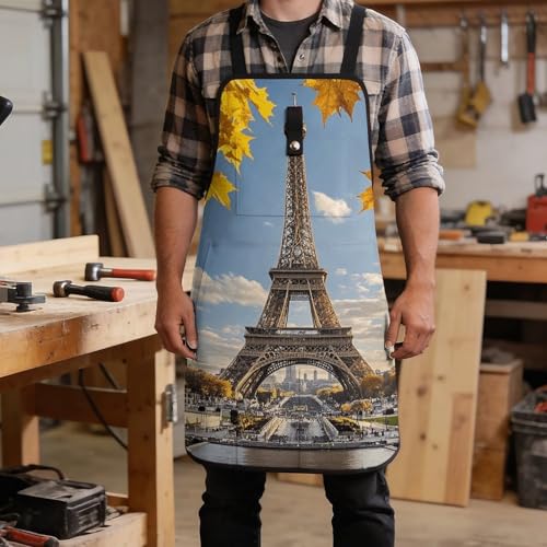 Delantal de trabajo Paris Eiffel Tower unisex ajustable miniatura 5