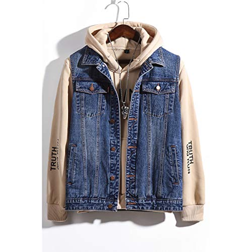 PRIJOUHE Men's Denim Vest Jean Vest Black Denim Motorcycle Black Blue Biker Plus Size Sleeveless3