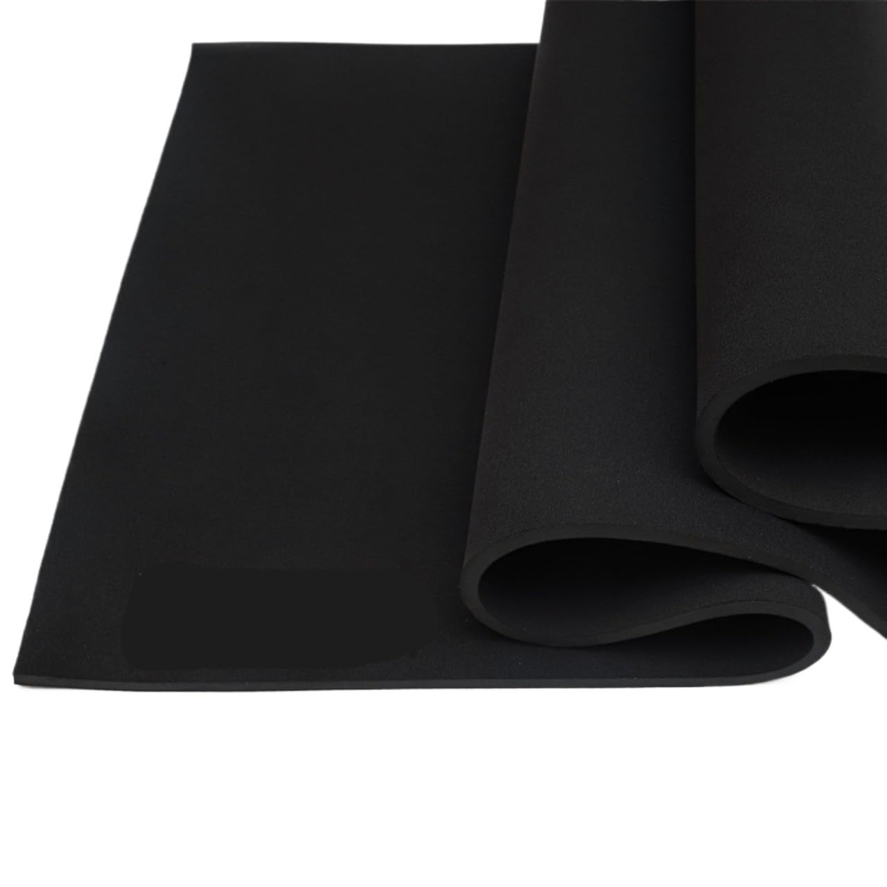 Wunilatev Neoprene Fabric, Black 5mm Double Sided Neoprene Sewing Fabric 45cm x 15-40cm(45cm x 40cm)