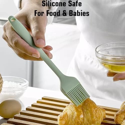 Image of ikis Silicone Basting Pastry Brush - Heat Resistant BBQ Grill Barbecue Oil Brush for Cooking, Baking, and Grilling - Large, Non-Stick, Durable Kitchen Tool