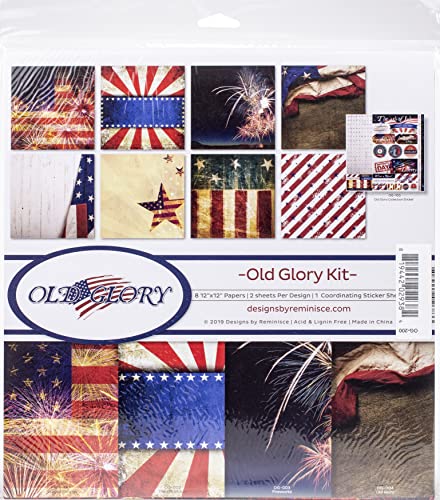 Kit de scrapbooking Reminisce OG-200 Old Glory palette multicolore pour albums